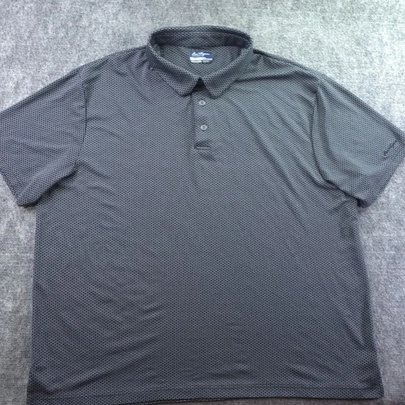 Ben Hogan Polo 3XL Blue / Black Geometric Short Sleeve Golf Performance Stretch - Picture 1 of 7